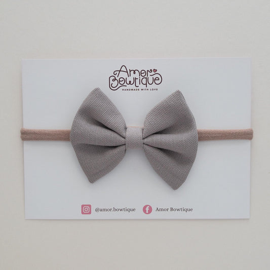 Pinch Bow Dainty Headband | GREY
