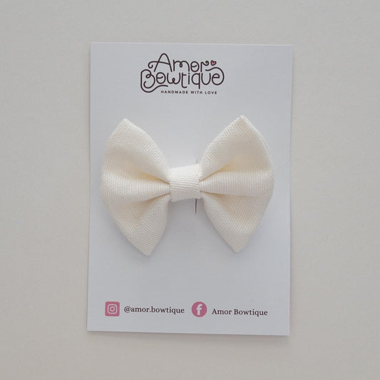 Mini Pinch Bow | WHITE