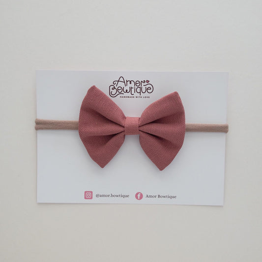 Pinch Bow Dainty Headband | ROSE