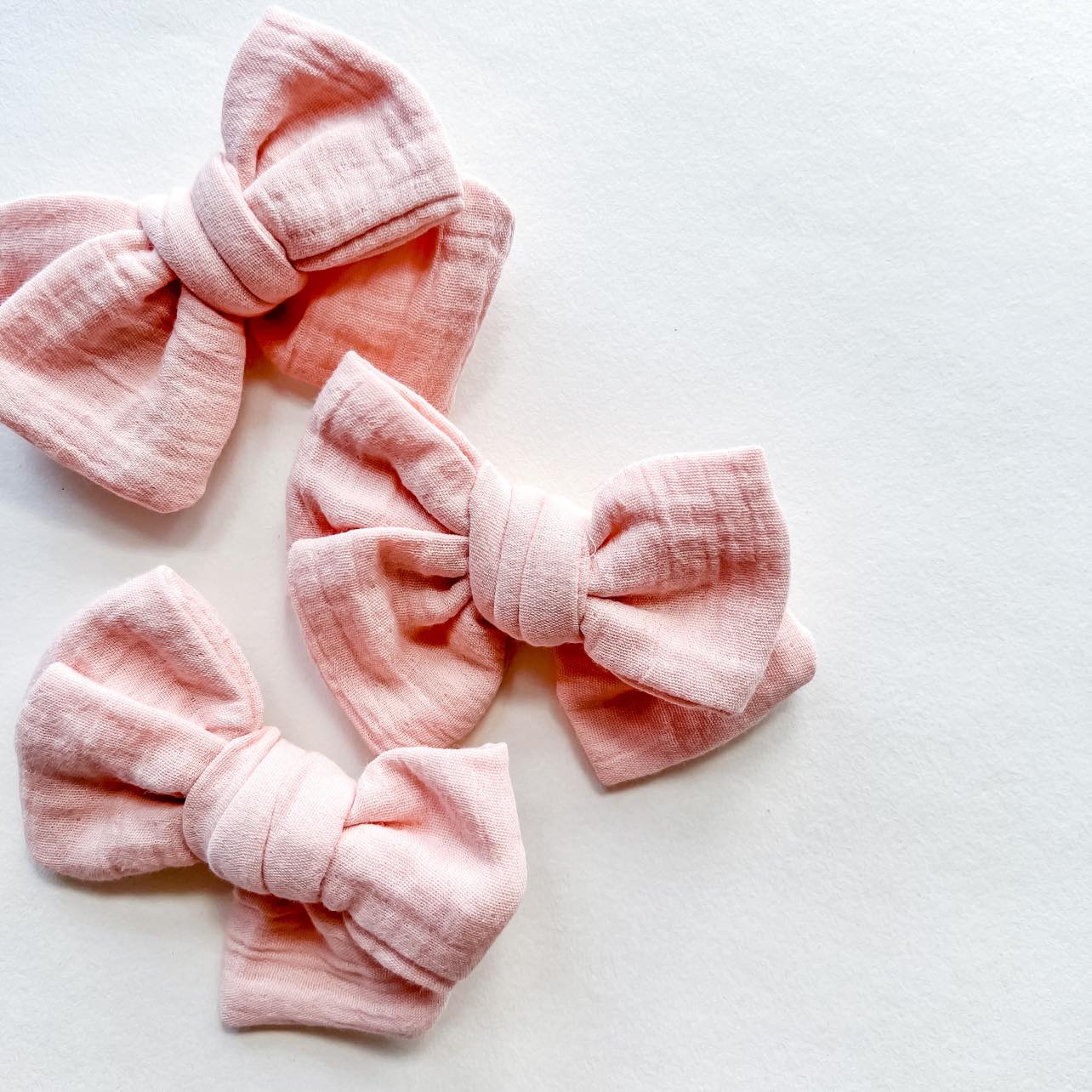 GAUZE BOW | NUDE PINK