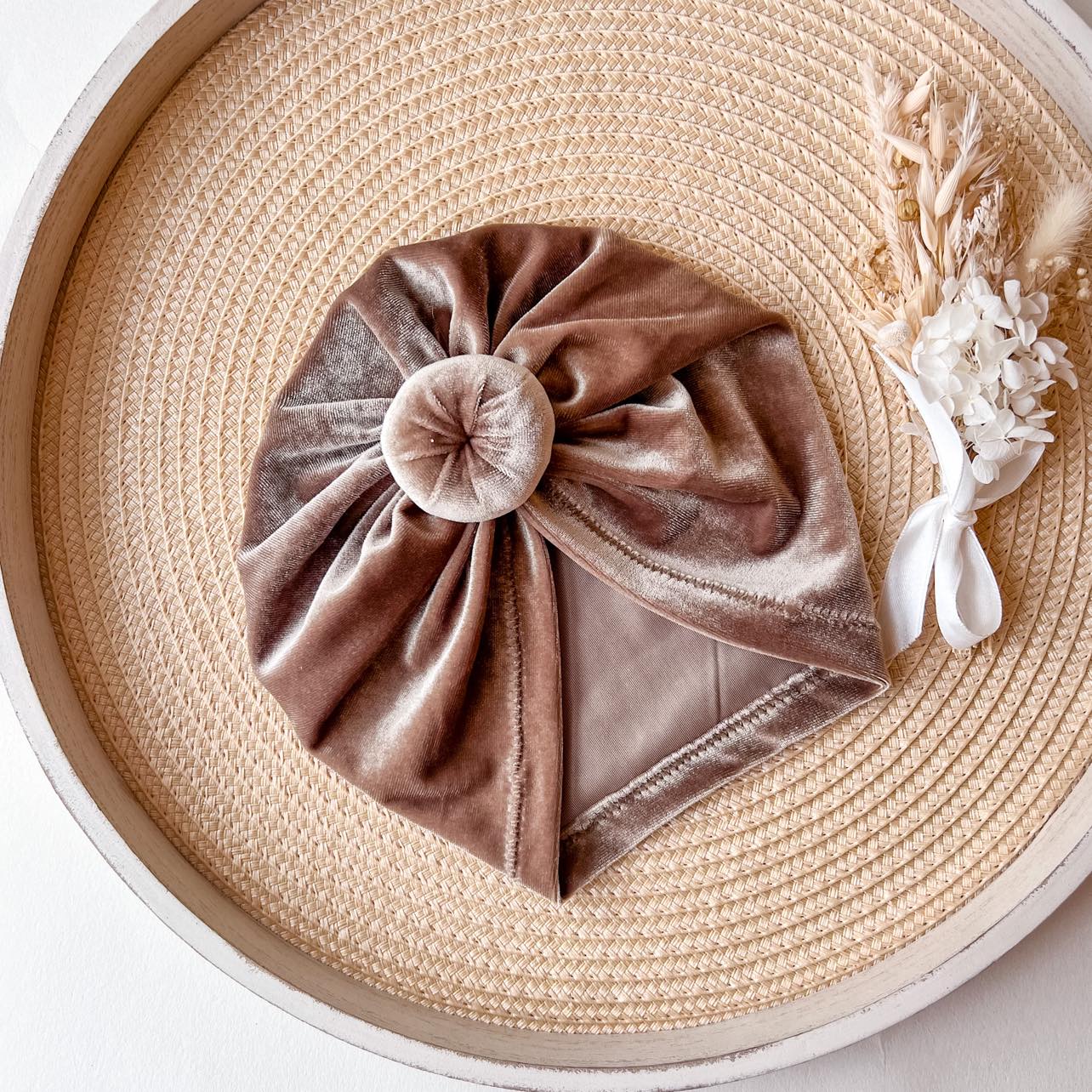 VELVET TURBAN | CAMEL