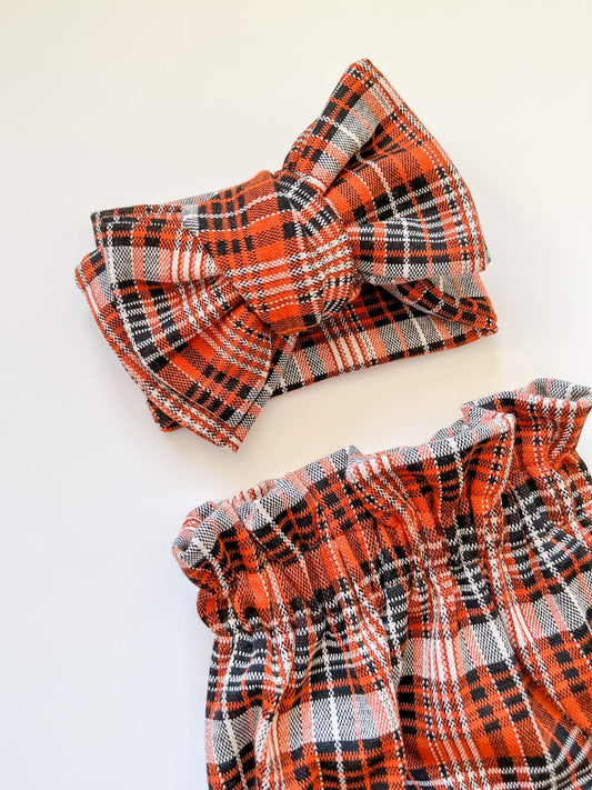 OVERSIZED TOPKNOT | TARTAN