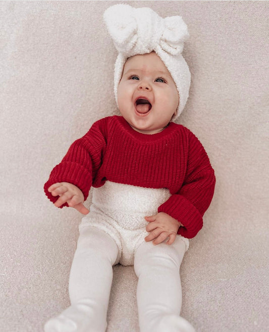 TEDDY TOPKNOT | SNOW WHITE