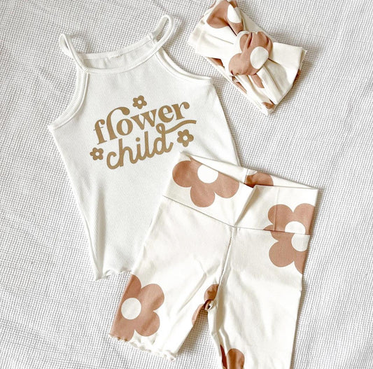 Neutral Daisies | Cycling Shorts