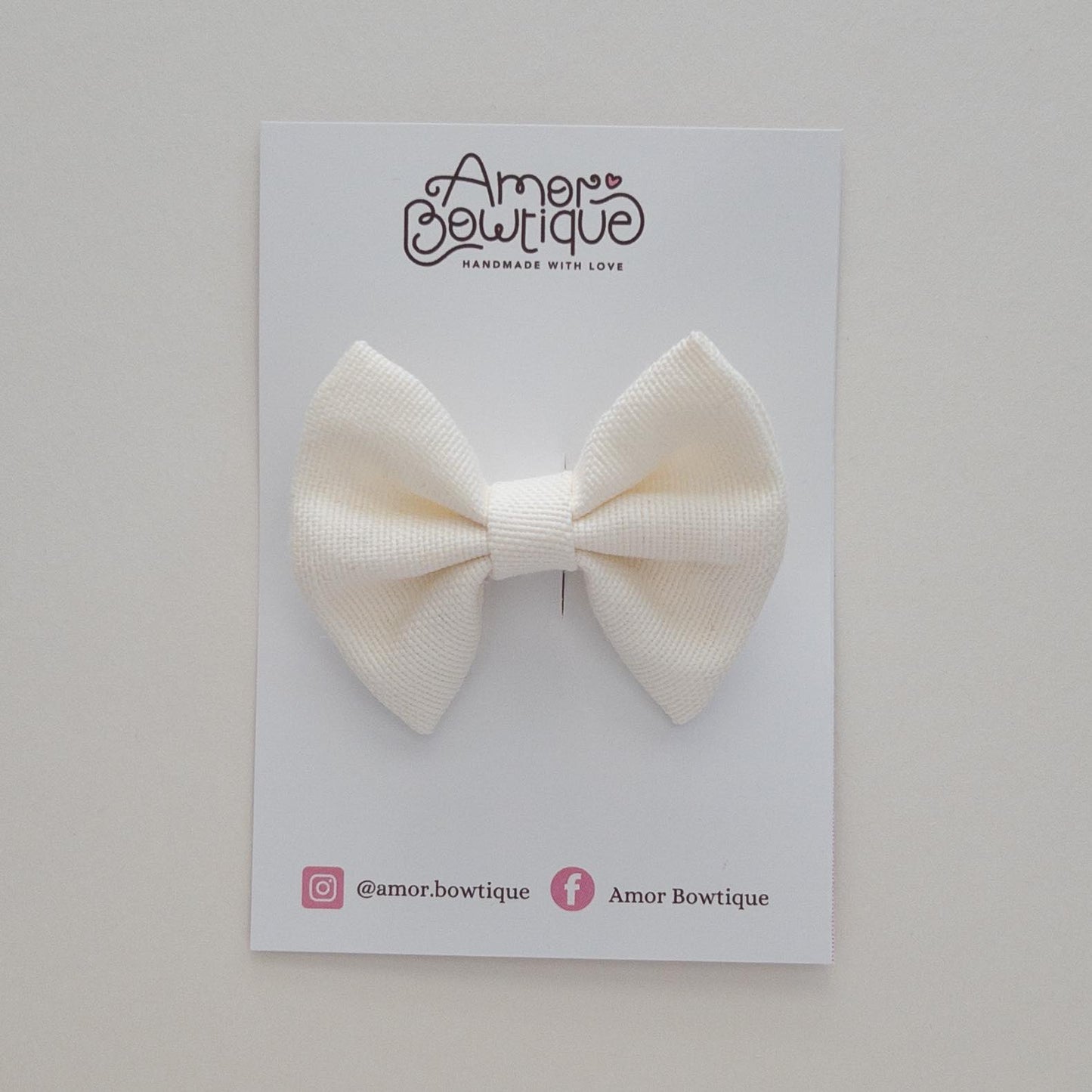 Mini Pinch Bow | WHITE