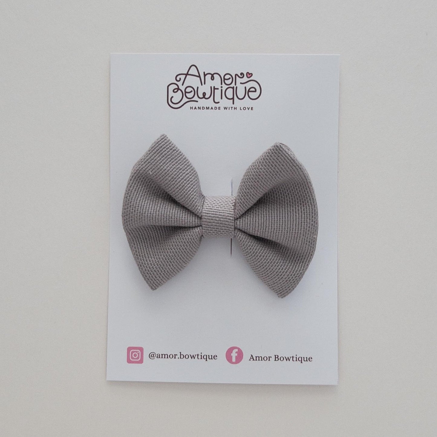 Mini Pinch Bow | GREY