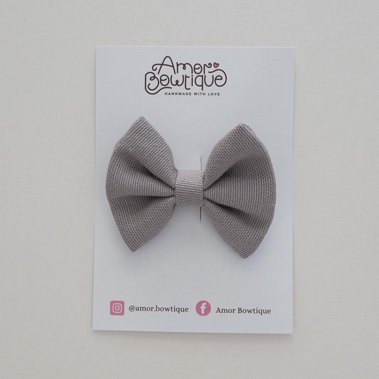 Mini Pinch Bow | GREY