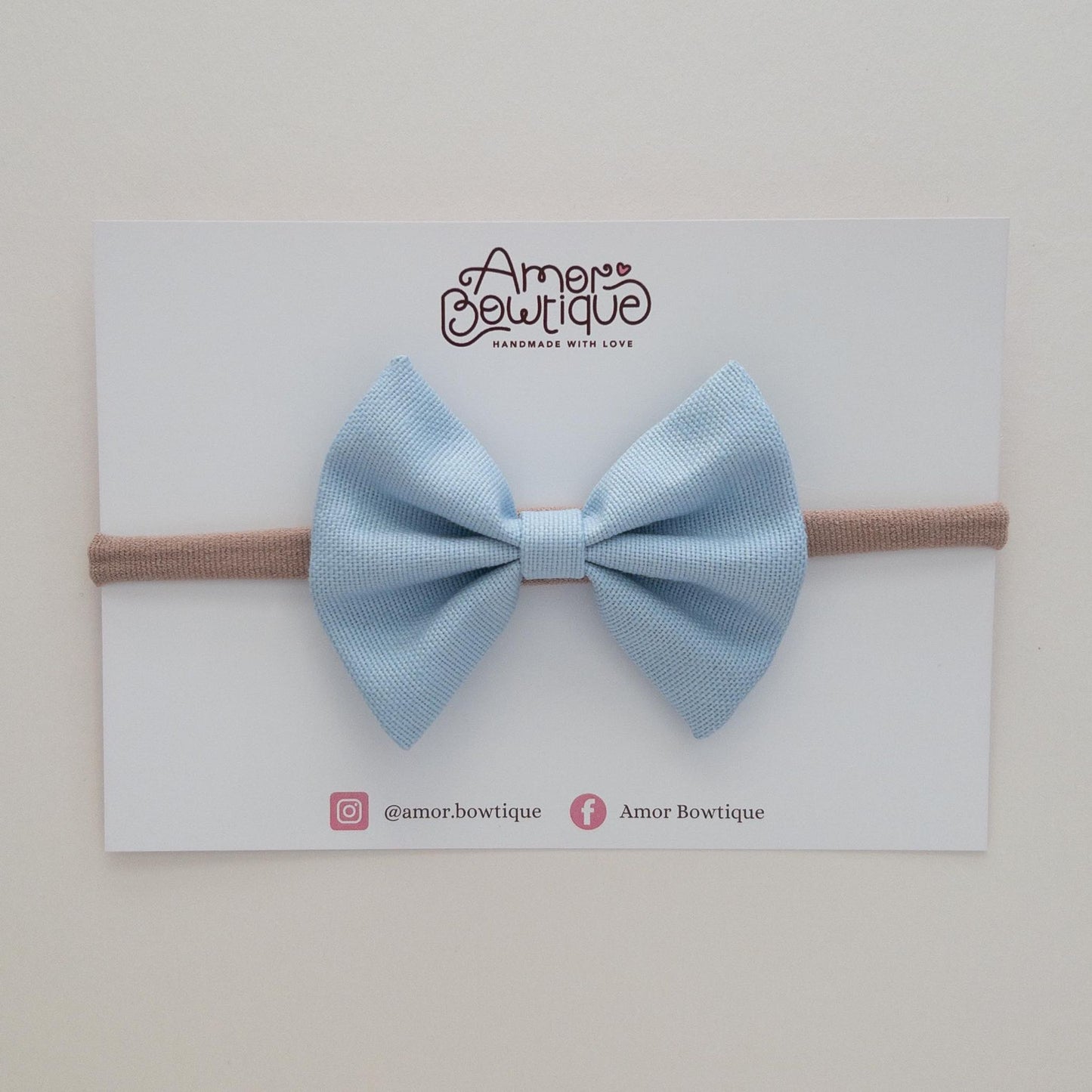 Pinch Bow Dainty Headband | SKY