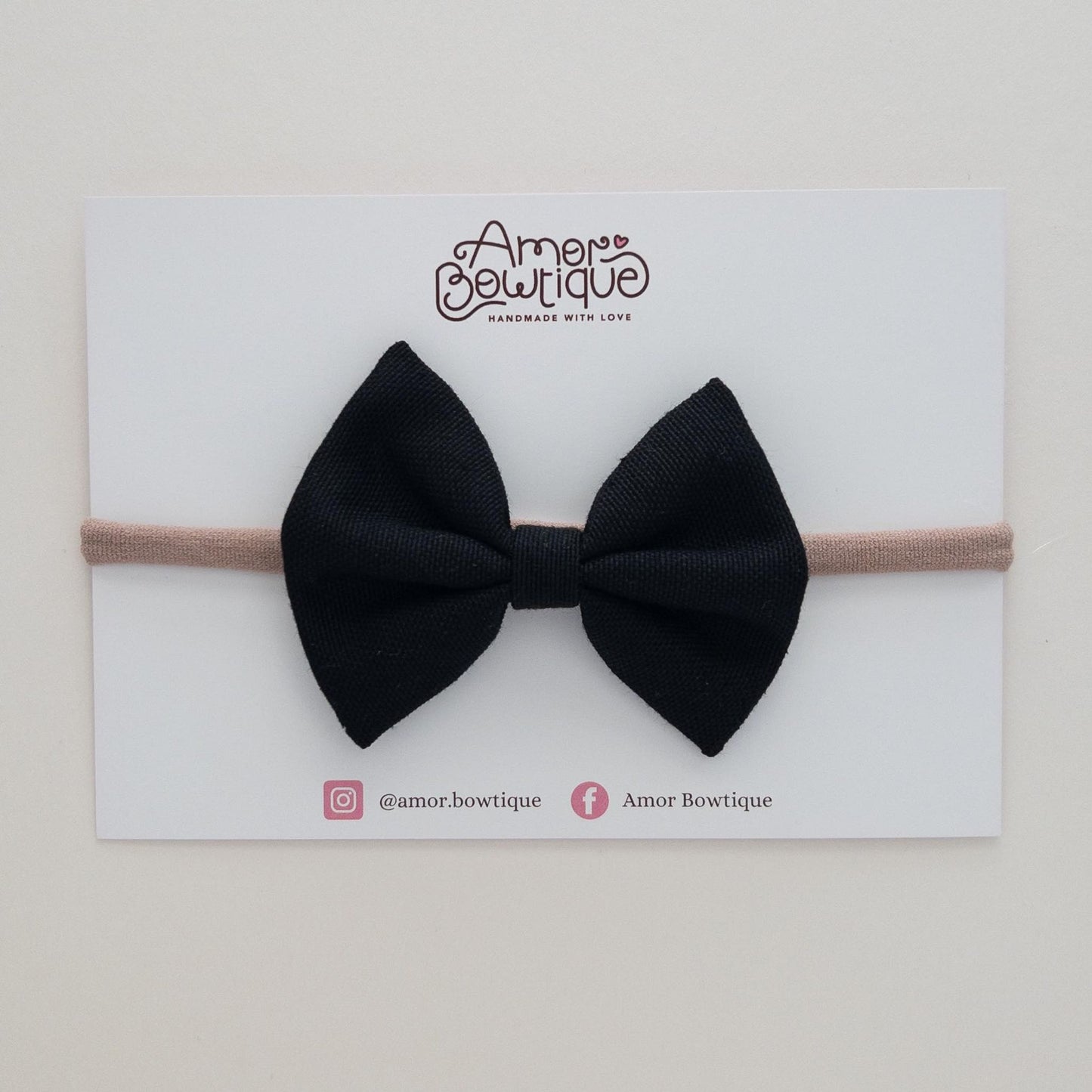 Dainty Pinch Bow | BLACK