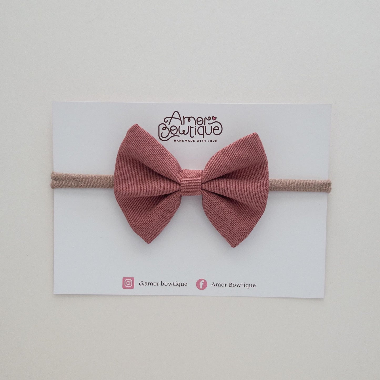 Pinch Bow Dainty Headband | ROSE