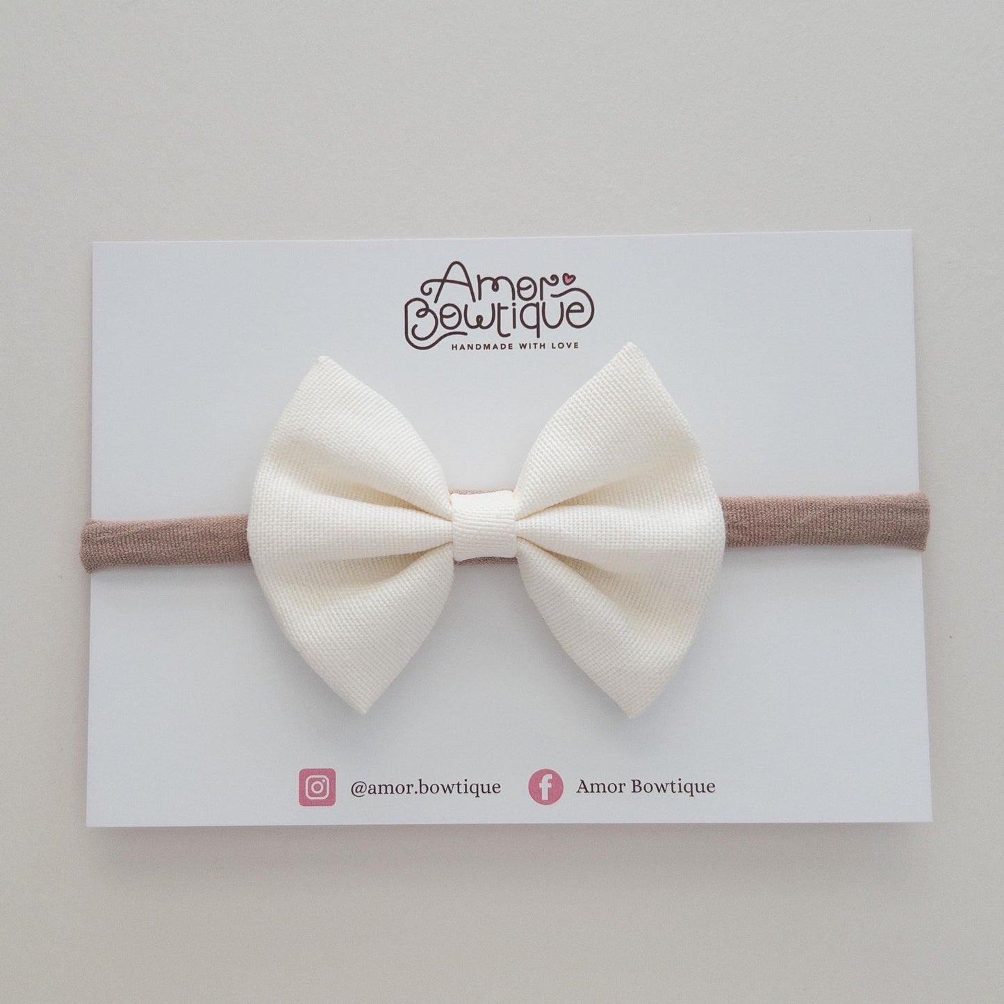Pinch Bow Dainty Headband | WHITE