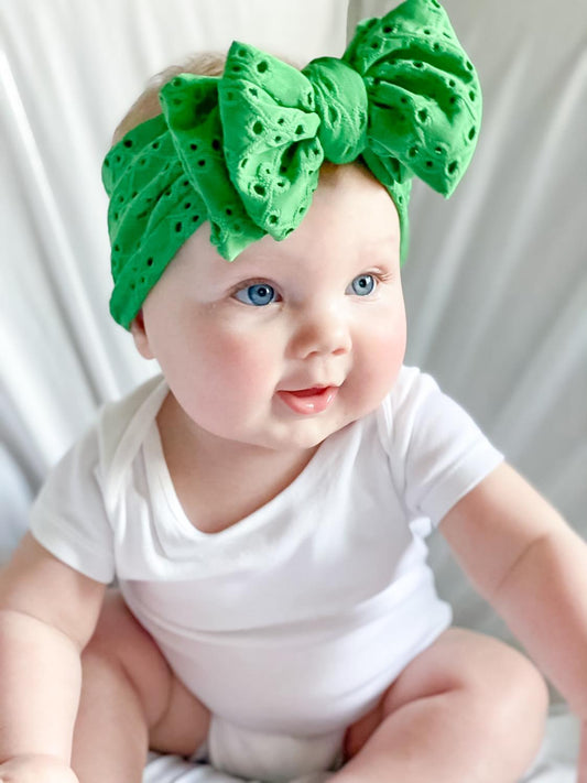 CHUNKY TOPKNOT | EMERALD EYELET