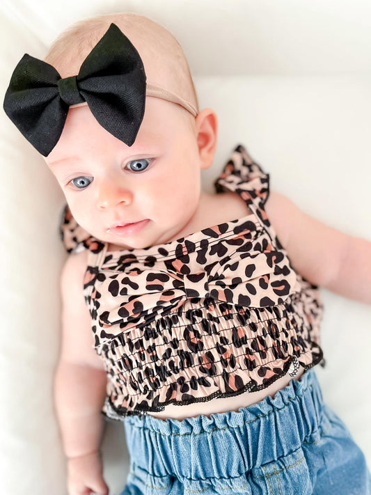 Dainty Pinch Bow | BLACK