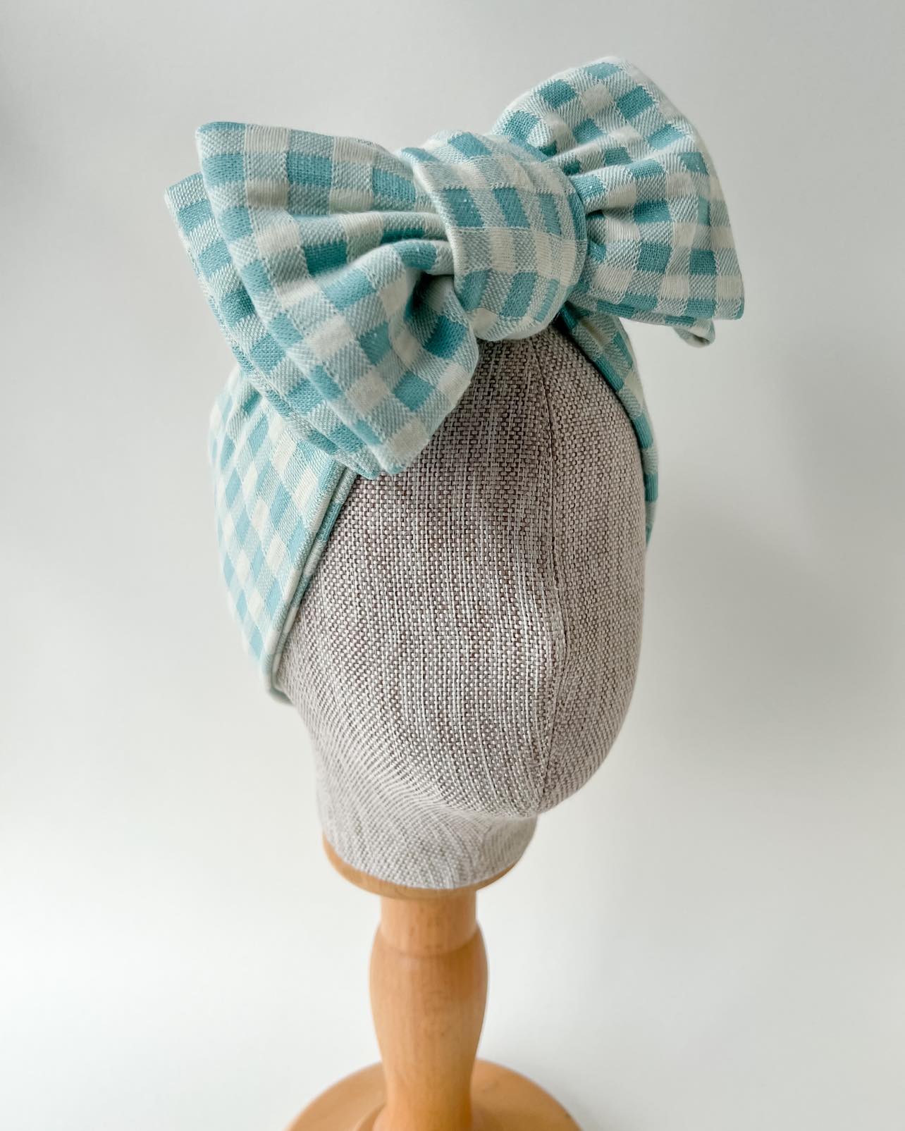 GINGHAM TOPKNOTST | SKY