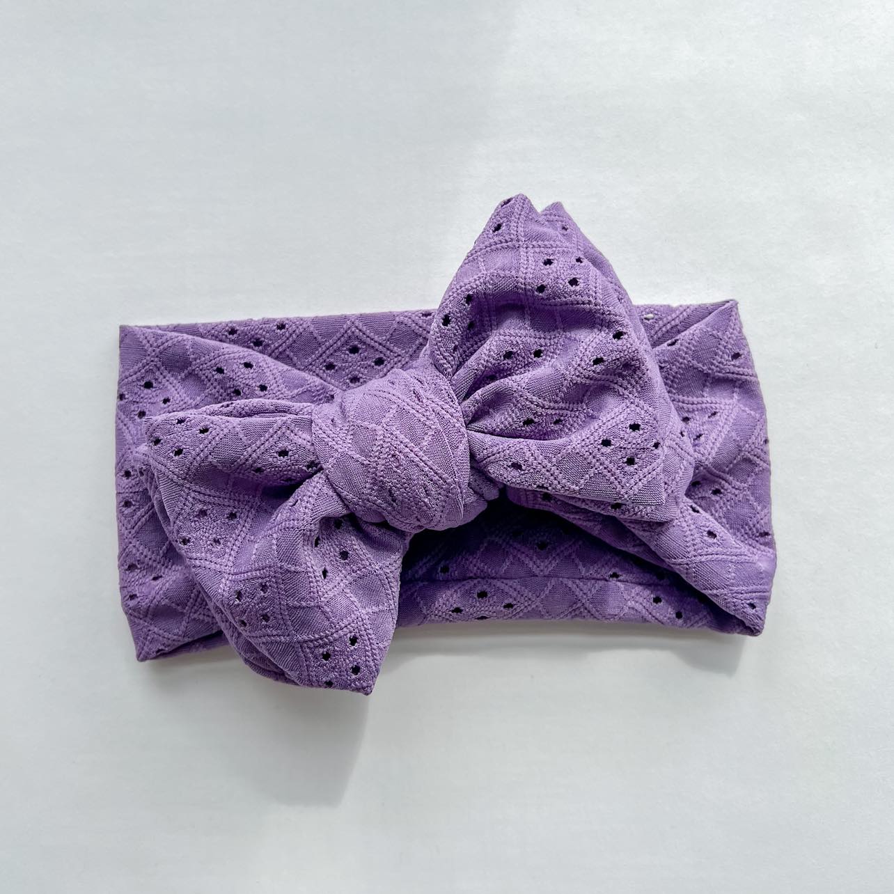 OVERSIZED TOPKNOT | PURPLE EYELETE