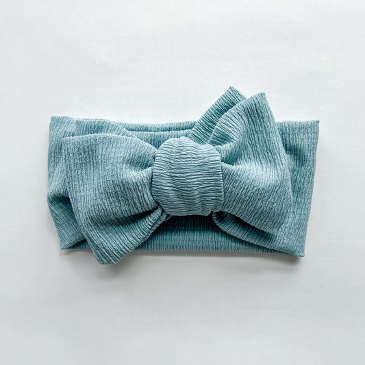 CREPE OVERSIZED TOPKNOT | FOREST GREEN