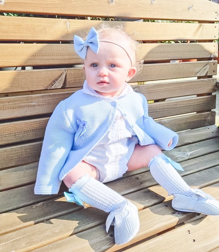 Pinch Bow Dainty Headband | SKY