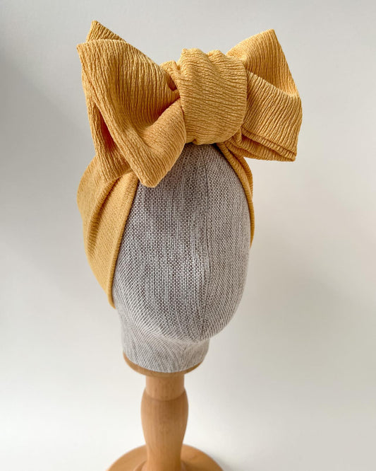 CREPE OVERSIZED TOPKNOT | ROYAL YELLOW