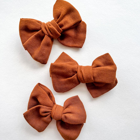 GAUZE BOW | CAMEL