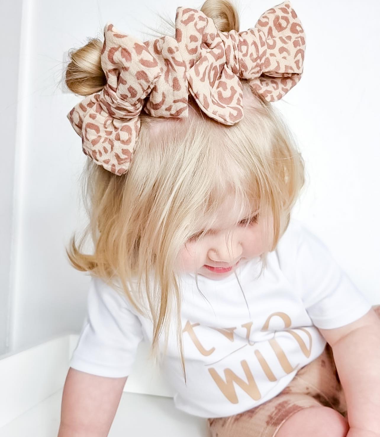 GAUZE BOW | NUDE LEOPARD