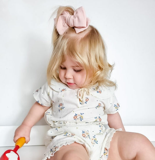 GAUZE BOW | NUDE PINK