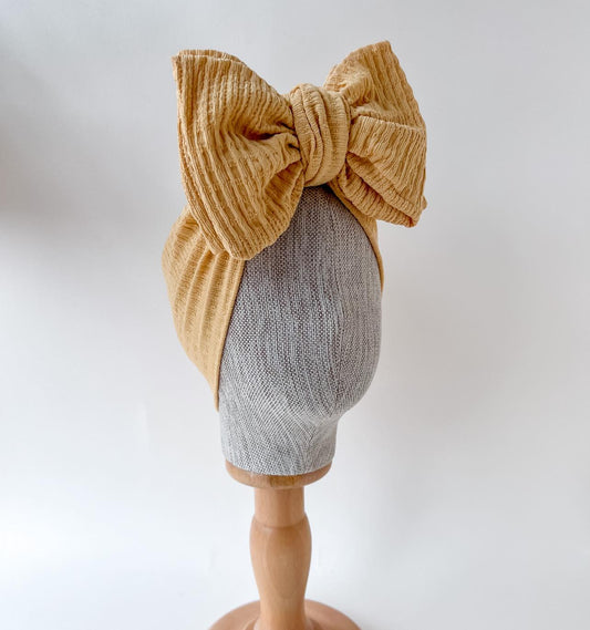 OVERSIZED TOPKNOT | YELLOW CRINKLE