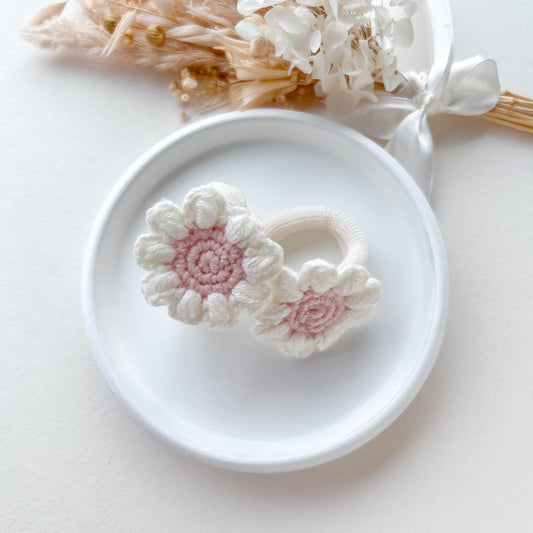 CROCHET FLOWER BOBBLES | Peony Pink