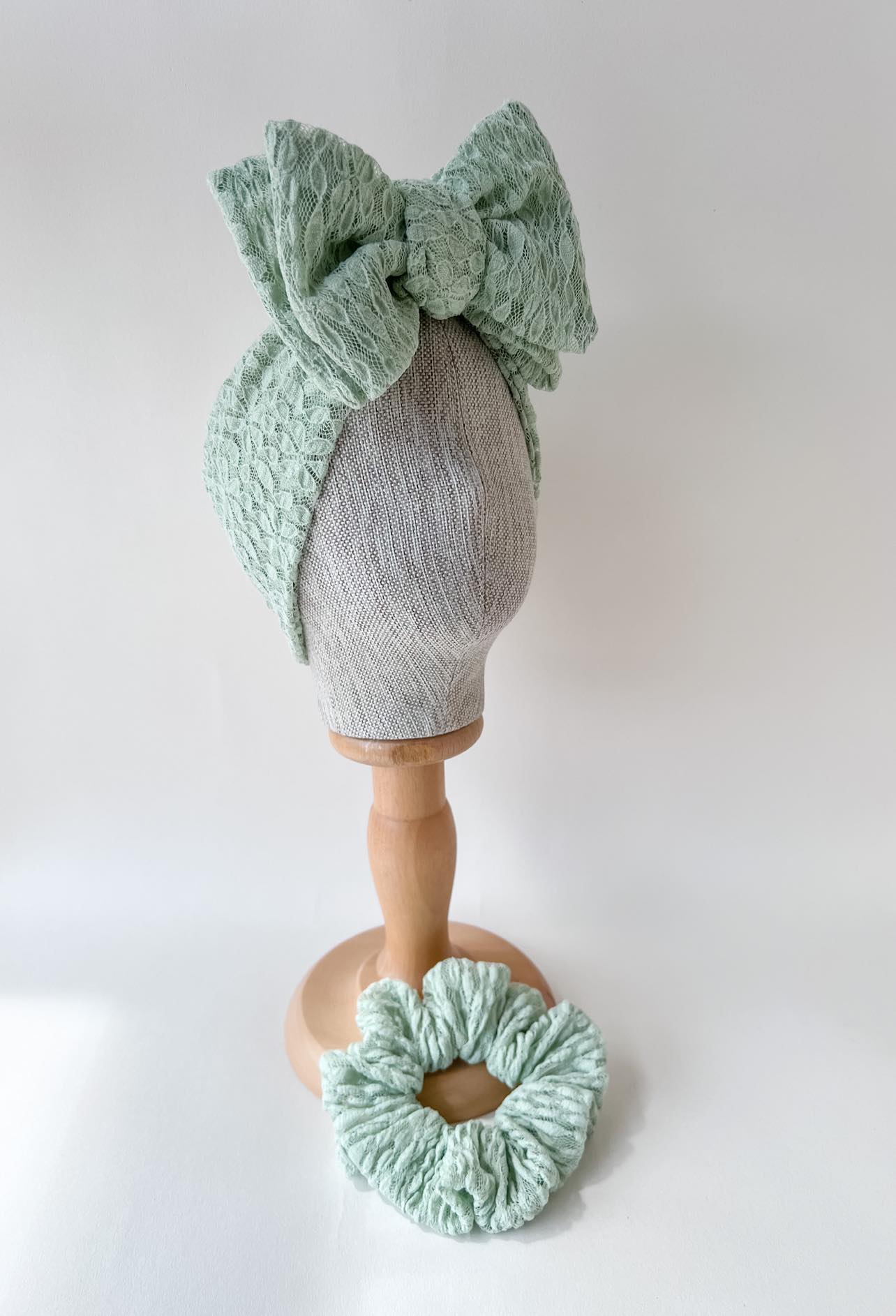 Oversized Topknot | Mint Lace