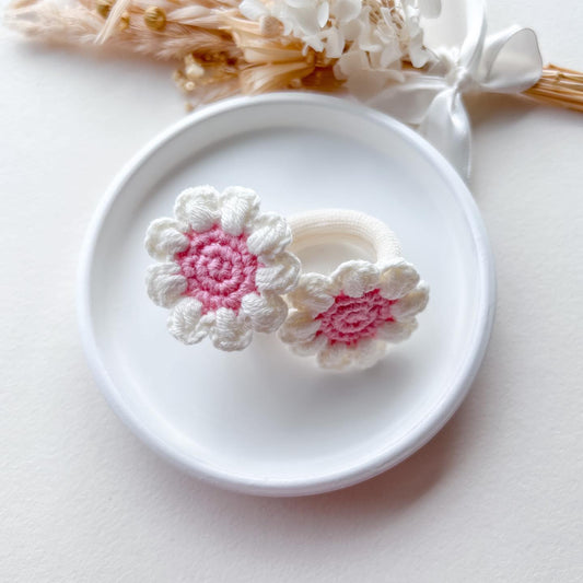 CROCHET FLOWER BOBBLES | Pink