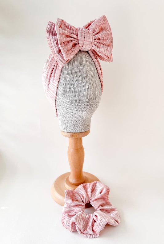 Oversized Topknot | Pink Velvet