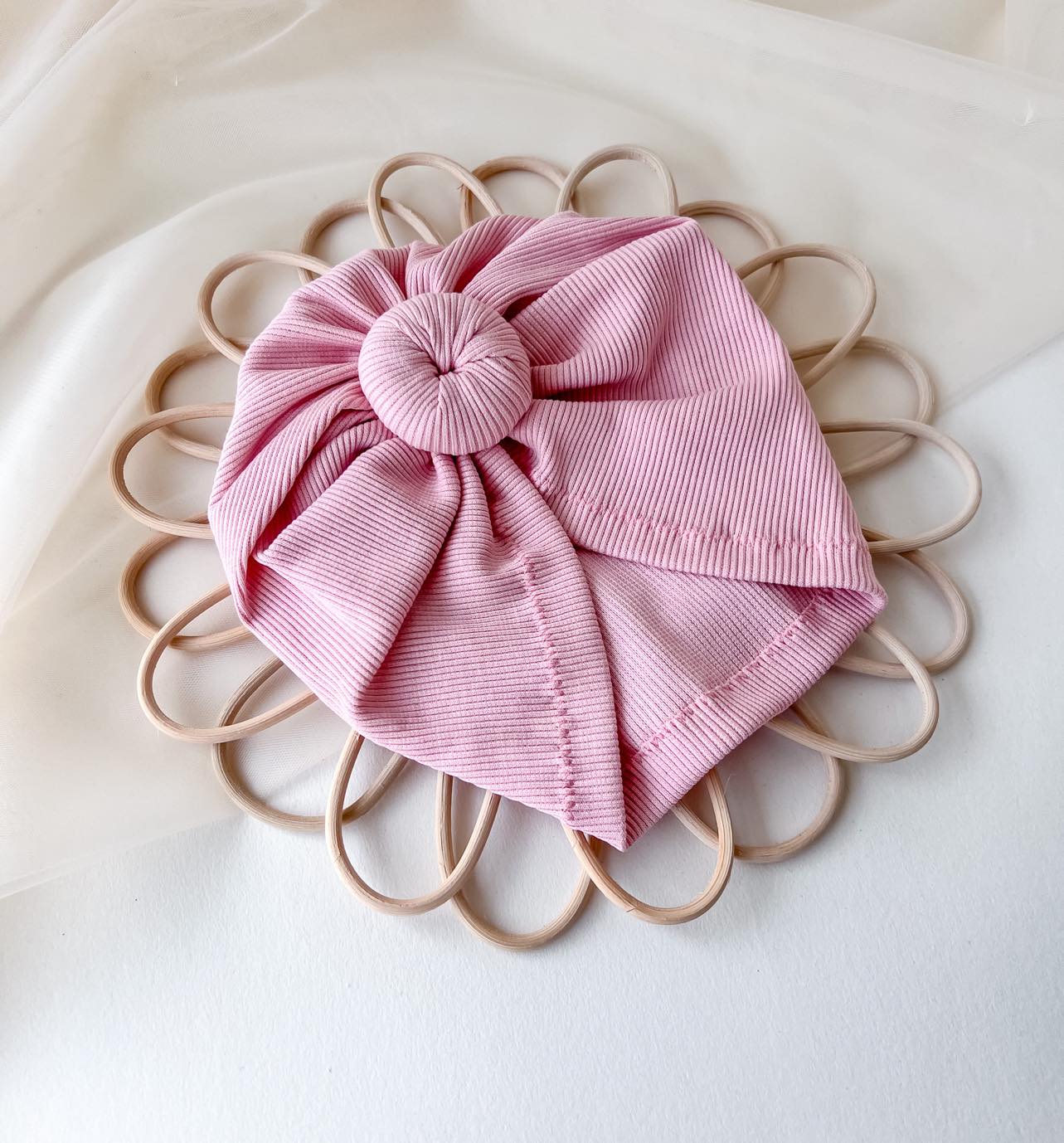 RIB DONUT TURBAN | FLAMINGO