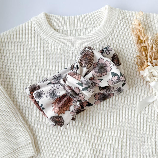 OVERSIZED TOPKNOT | SUNFLOWER AND DAHLIAS
