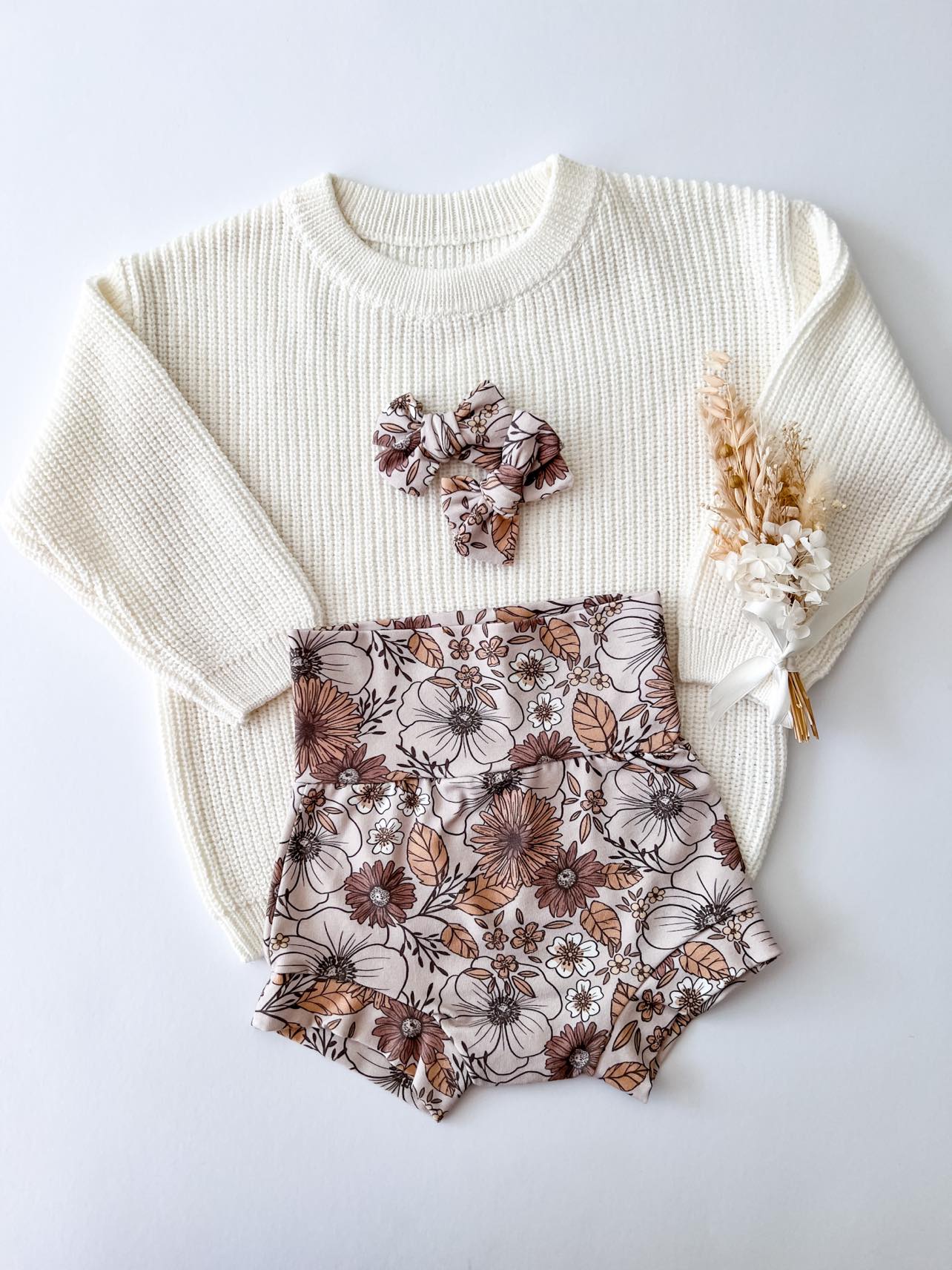 VINTAGE FLOWERS PIGTAIL SET