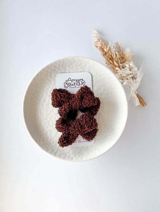 TEDDY PIGTAIL SET | CHOCOLATE