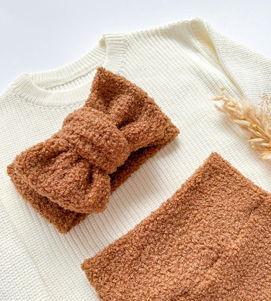 TEDDY TOPKNOT | ALMOND