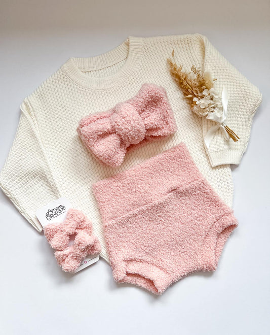 TEDDY PIGTAIL SET | LIGHT PINK