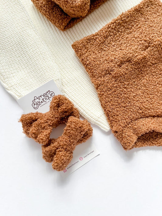TEDDY PIGTAIL SET | ALMOND