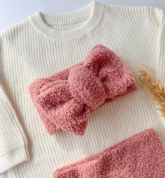 TEDDY TOPKNOT | DUSTY PINK