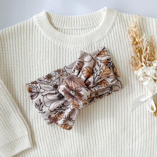 OVERSIZED TOPKNOT | VINTAGE FLOWERS