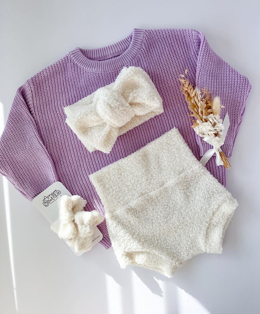 TEDDY PIGTAIL SET | SNOW WHITE