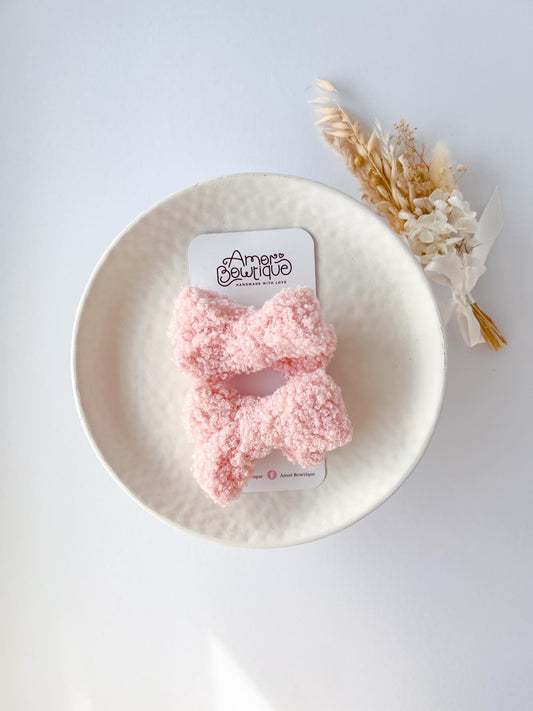 TEDDY PIGTAIL SET | LIGHT PINK