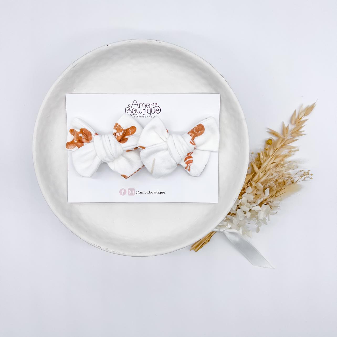 MINI BOW SET | GINGERBREAD