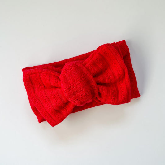 KNIT TOPKNOT | RED