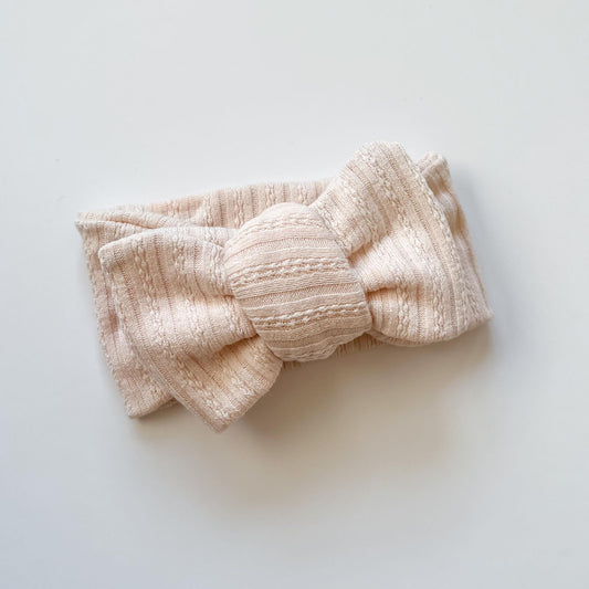 KNIT TOPKNOT | CREAM
