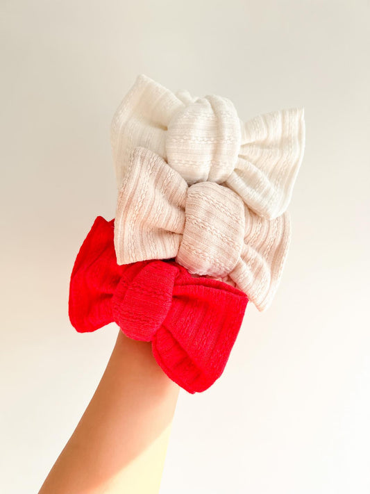 KNIT TOPKNOT | RED