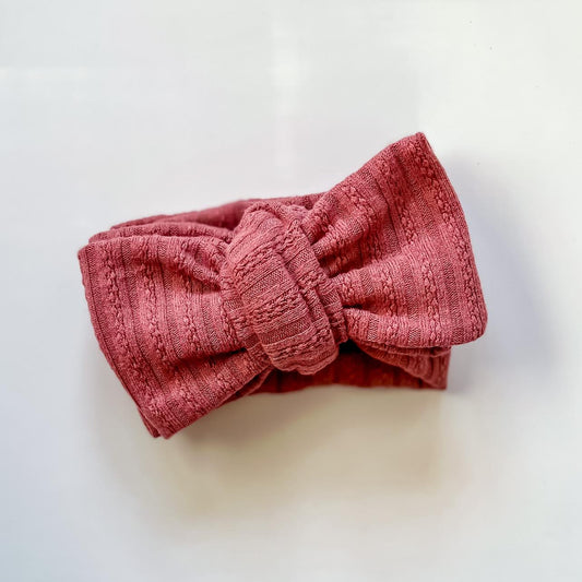 KNIT TOPKNOT | ROSEWOOD