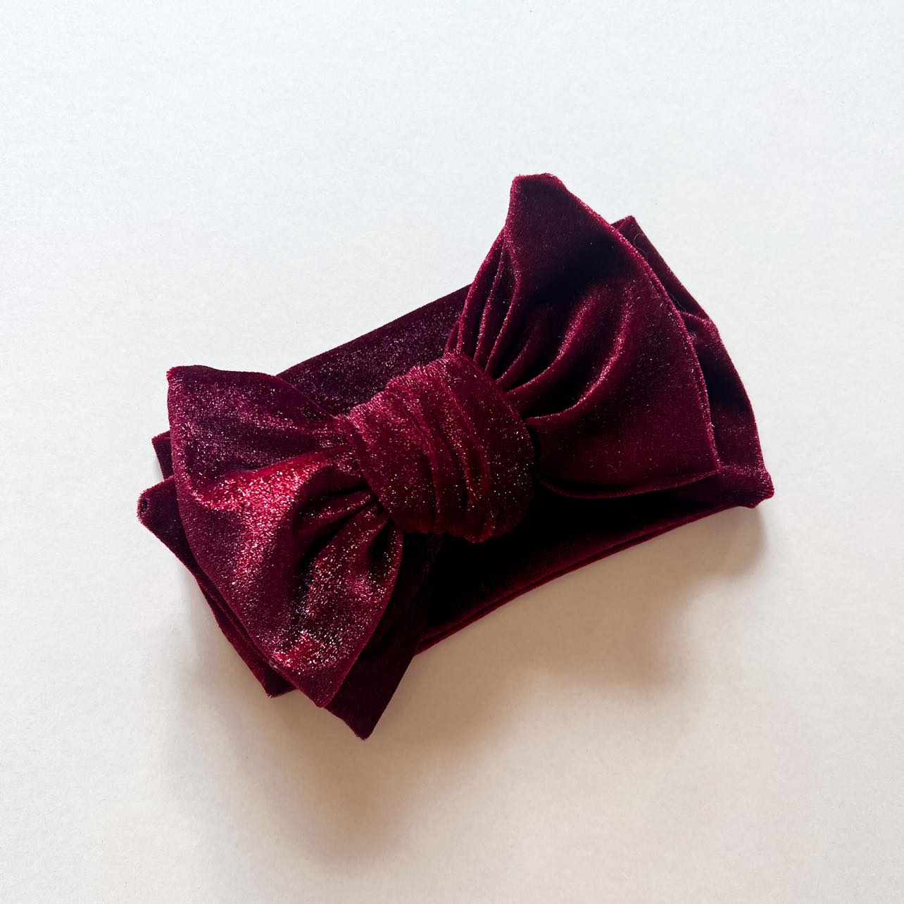 VELVET OVERSIZED TOPKNOT | DEEP RED