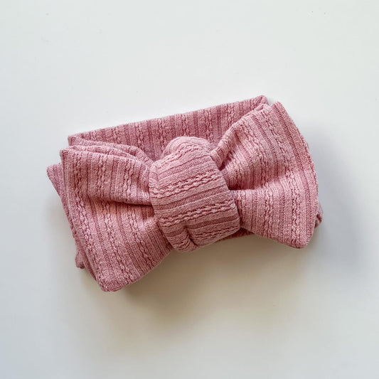 KNIT TOPKNOT | DUSTY PINK