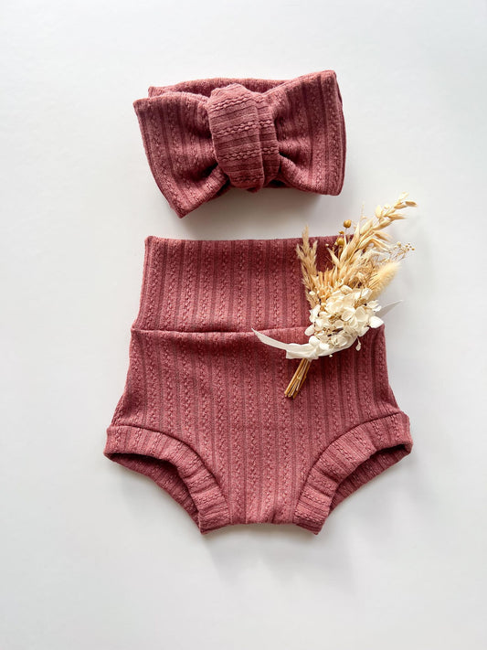 KNIT BUMMIE | ROSEWOOD