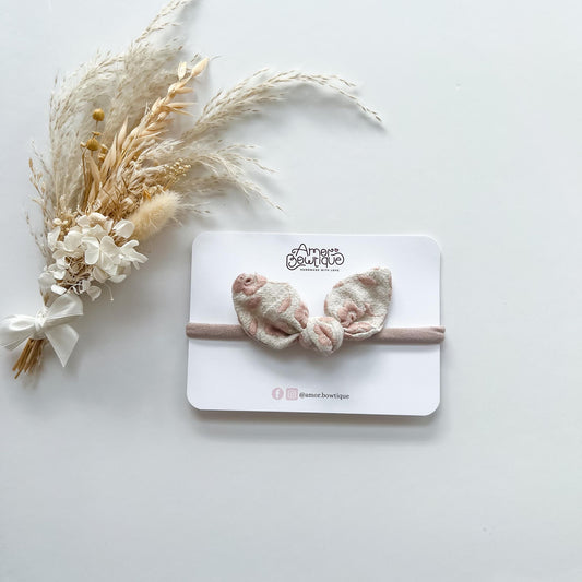 Floral Blush Bow Nylon Band